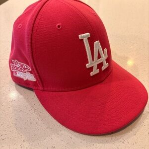 New Era Red LA Baseball Cap